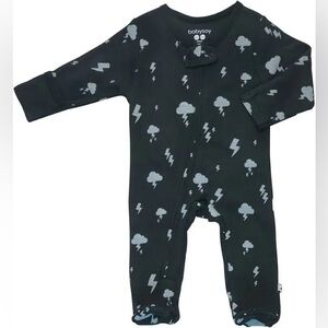 Baby & Newborn Pattern Zipper Footie Sleeper - Lightning Pirate